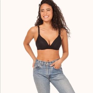 NWT Lively no-wire push-up bra 32B jet black